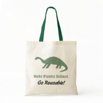 Make Plastic Extinct Go Reusable Tote Bag