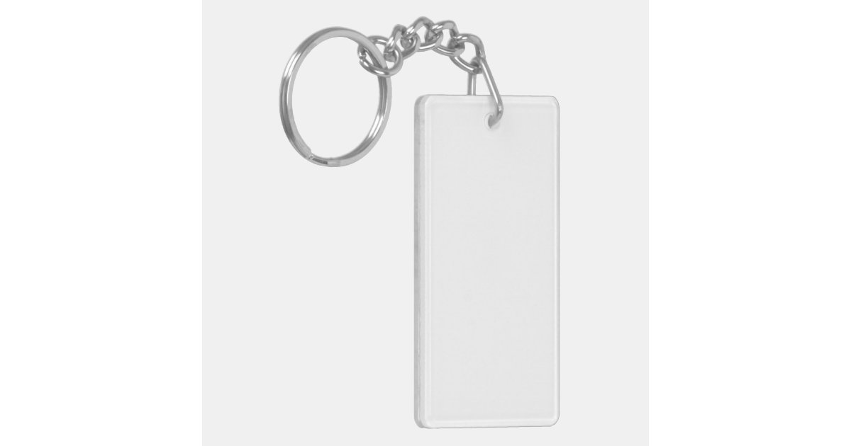 Make Rectangle Double Sided Acrylic Keychain Zazzle