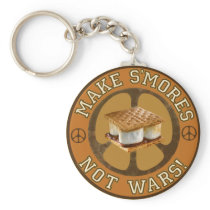 Make S'mores Not Wars Key Chains