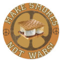 Make S'mores Not Wars Stickers by Shamrockz Make S'mores Not Wars Stickers