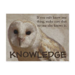 Make sure that only you have the knowledge post cards