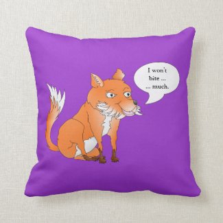 Make the fox say whatever you like throw pillow