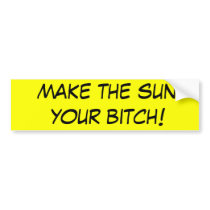 make the sun your bitch! bumper stickers
