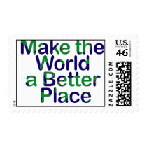 Make the World a Better Place Postage Stamp