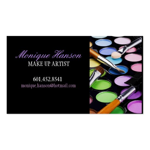 Make-Up Artist Business Card (front side)