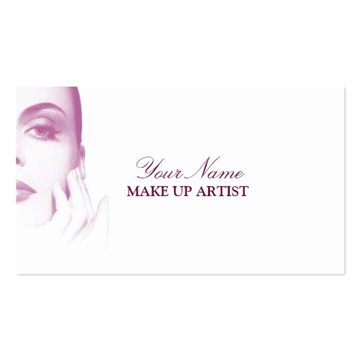 Make Up Artist Business Card (front side)