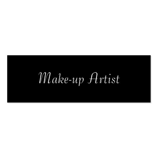 "Make-up Artist" Business Card (back side)