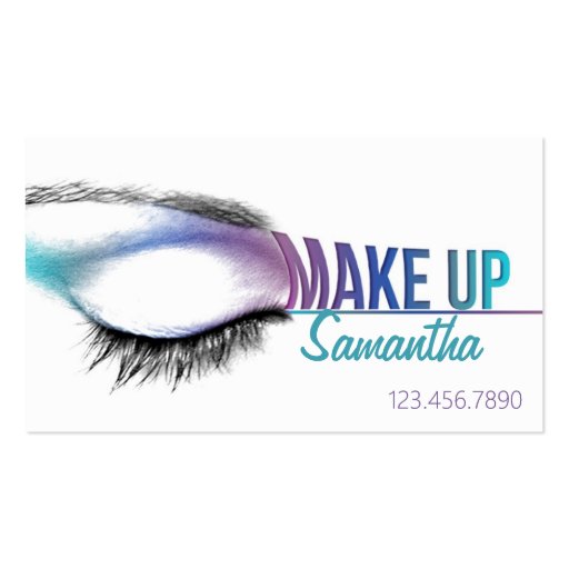 Make up artist business card Makeup artist (front side)