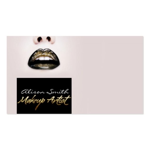 Make up Artist Business Card Template (front side)