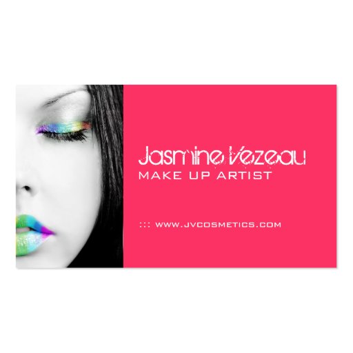 Make-Up Artist Business Cards (front side)