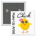 Make-Up Artist Chick buttons