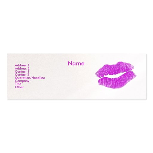 "Make-up Artist" I Profile Card - Customizable Business Card Templates (front side)
