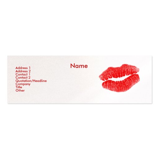 "Make-up Artist" III Profile Card - Customizable Business Card Templates (front side)