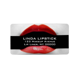 Make-Up Artist Mailing Address Labels label
