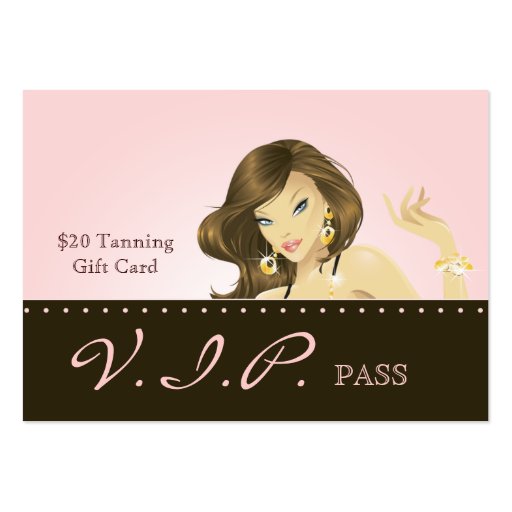 Make up Artist VIP Club Card Pretty Pink Woman Business Card Templates (front side)