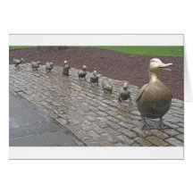 Make Way For Ducklings Greeting Cards