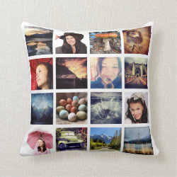 Make Your Own 32 Instagram Photo Collage Throw Pillow