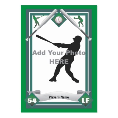 Make Your Own Baseball Card Business Card Template by azac69