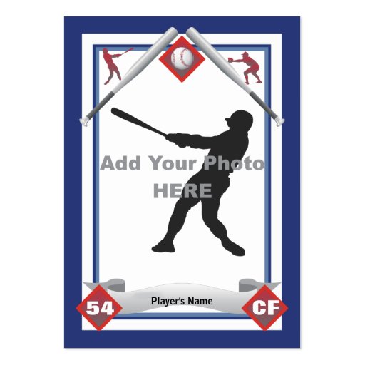 Make Your Own Baseball Card Business Card (front side)