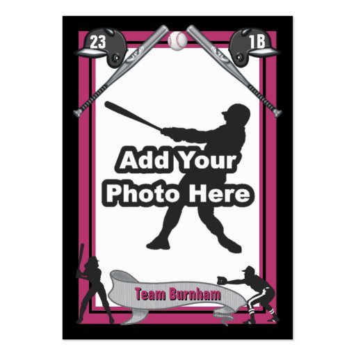 Make Your Own Baseball Card Business Card Templates (front side)