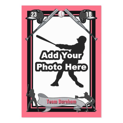 Make Your Own Baseball Card Business Cards (front side)