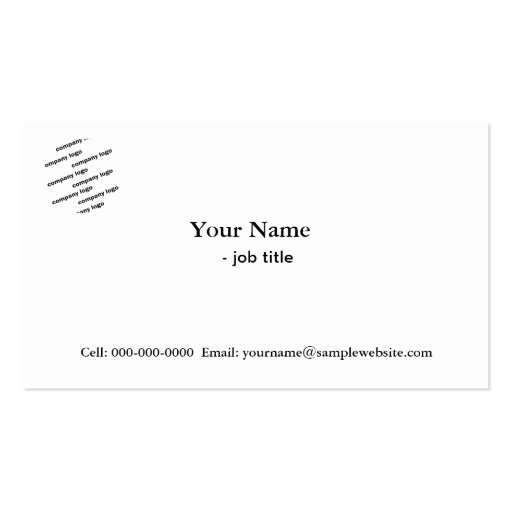 make your own business card, name and logo (back side)