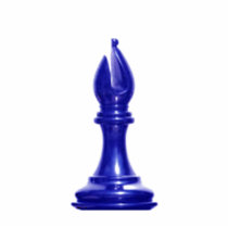 Make your own chess set Blue Bishop Acrylic Cut Out
