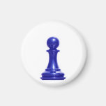 Make your own chess set - Blue Pawn Refrigerator Magnet