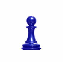 Make your own chess set Blue Pawn photo sculptures