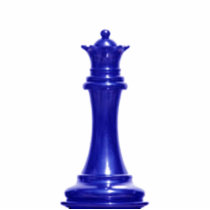 Make your own chess set Blue Queen photo sculptures