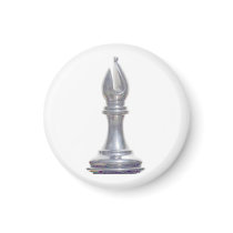 Make your own chess set - Silver Bishop magnets