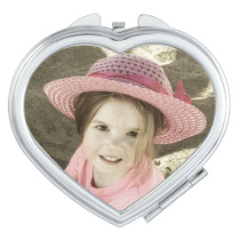 Make Your Own Custom Photo Heart Compact Mirror