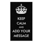 Make Your Own Keep Calm Business Card Make Your Own Keep Calm Business Card