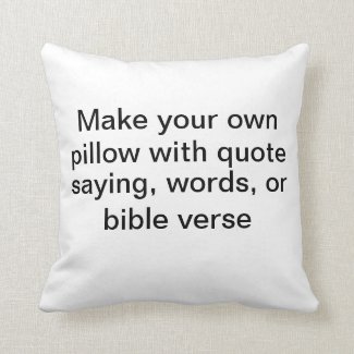 Make your own pillow with words