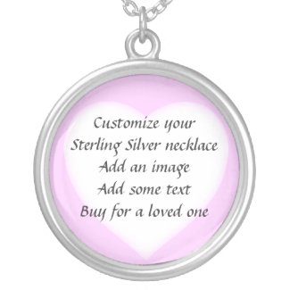 Make your own Sterling Silver Pink Heart Necklace necklace