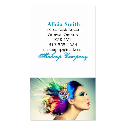 Makeup and Hair Design Business Cards (back side)