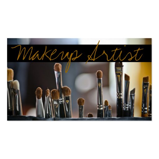 Makeup Artist, Beauty, Salon, Cosmetologist Business Cards (front side)