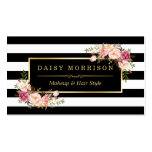 Makeup Artist Beauty Salon Gold Vintage Floral Business Card