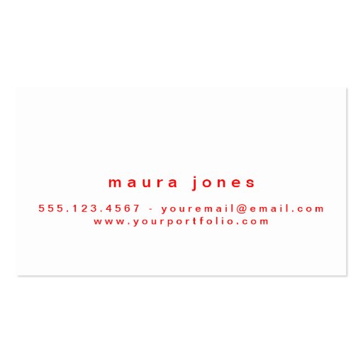 makeup artist brush blush red pink simple stylish business card template (back side)