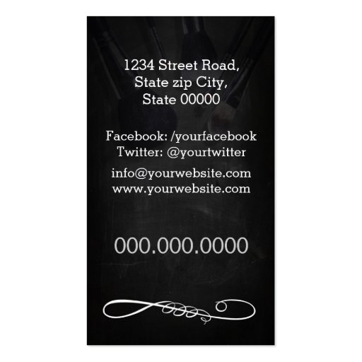 Makeup Artist brushes/Cosmetic Brushes Business Cards (back side)