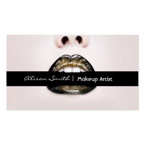 Makeup artist business card (front side)