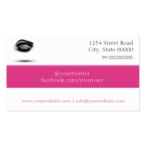 Makeup artist Business card (back side)