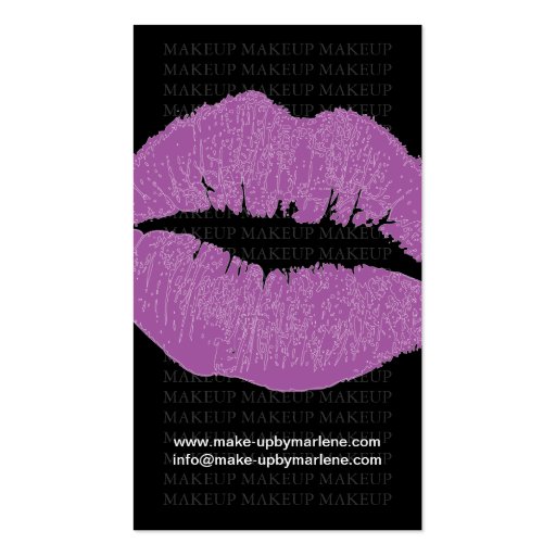 MAKEUP ARTIST BUSINESS CARD (back side)