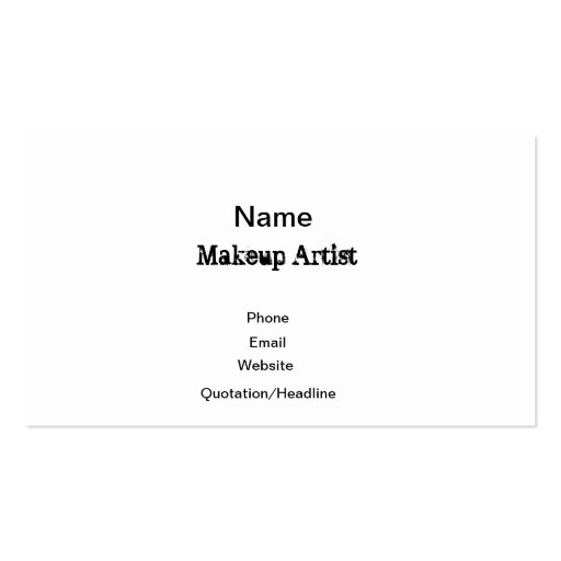 Makeup Artist Business Card - Brands