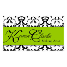 Makeup Artist Business Card Damask