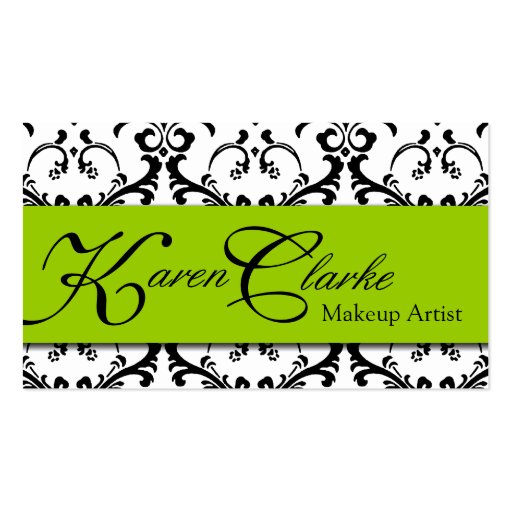 Makeup Artist Business Card Damask