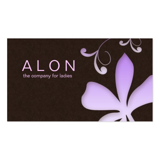 Makeup Artist Business Card Flower Purple (front side)