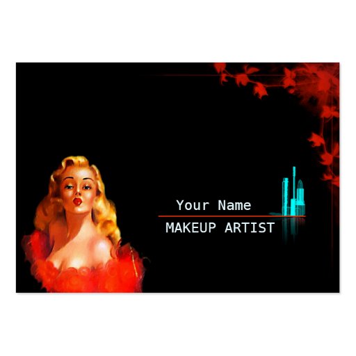 MakeUp Artist - Business card large (front side)