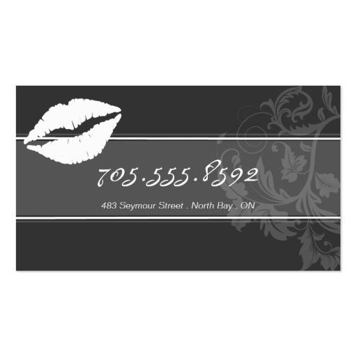 Makeup Artist Business Card - Silhouette Lips (back side)