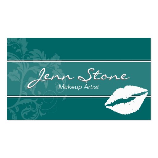 Makeup Artist Business Card - Silhouette Lips (front side)